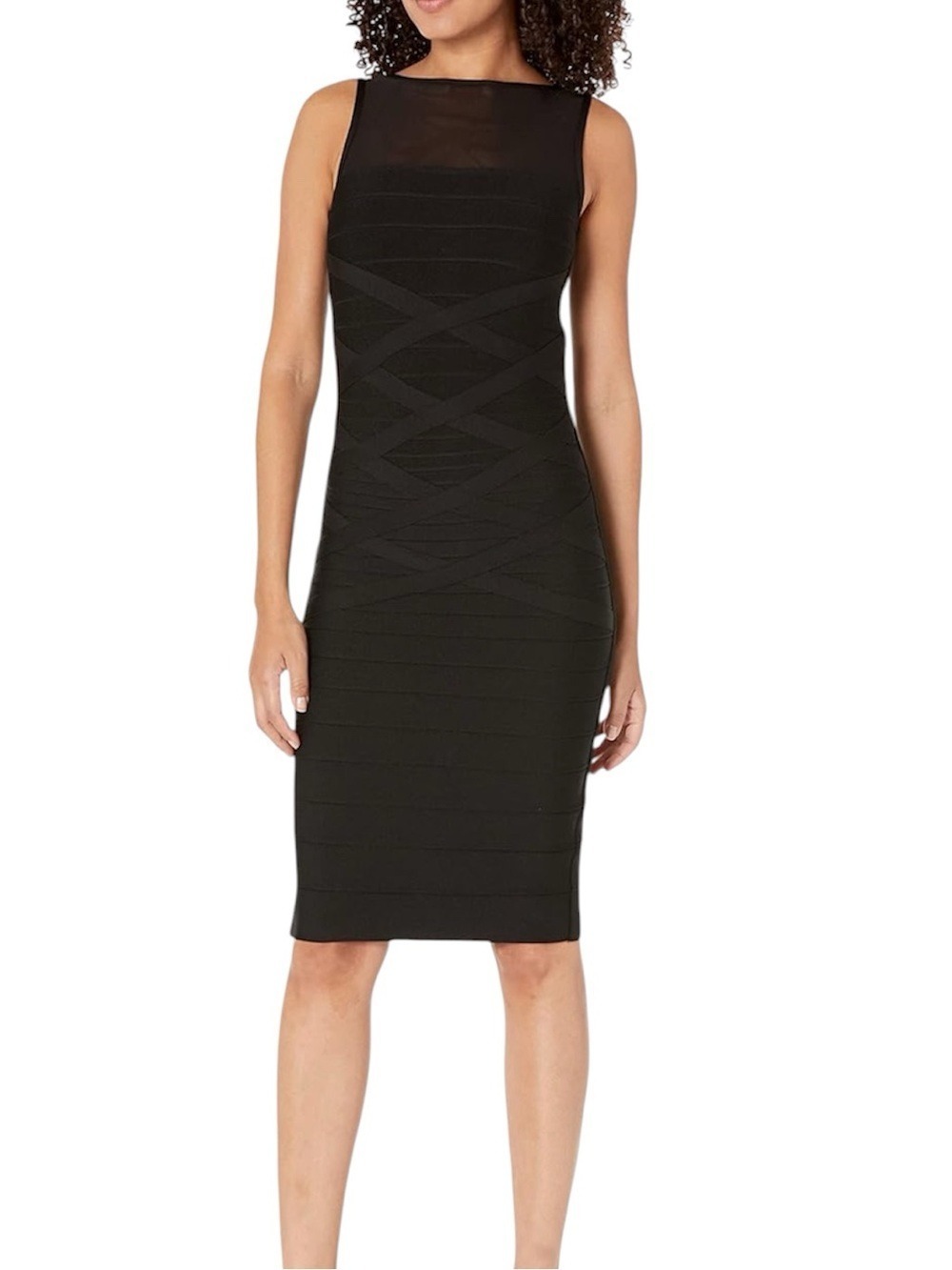 Dress the Population Ximena Sleeveless Bandage Bodycon Dress Black Size Large